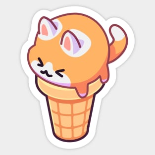 Ginger Ice Cream Sticker